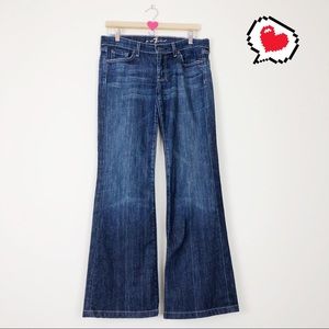 7 For All Mankind Dojo Wide Leg Flare Size 28 A21